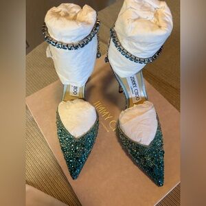 AUTHENTIC Jimmy Choo Saeda Ombre Swarovski crystal New/size 5.5